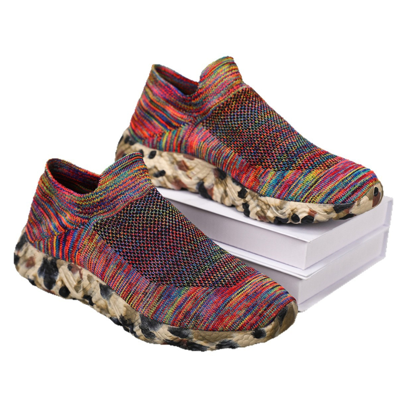 Директни продажби от фабриката за външна търговия Популярни мъжки обувки Големи размери Спортни камуфлажни плетени мрежести удобни дишащи ежедневни спортни обувки