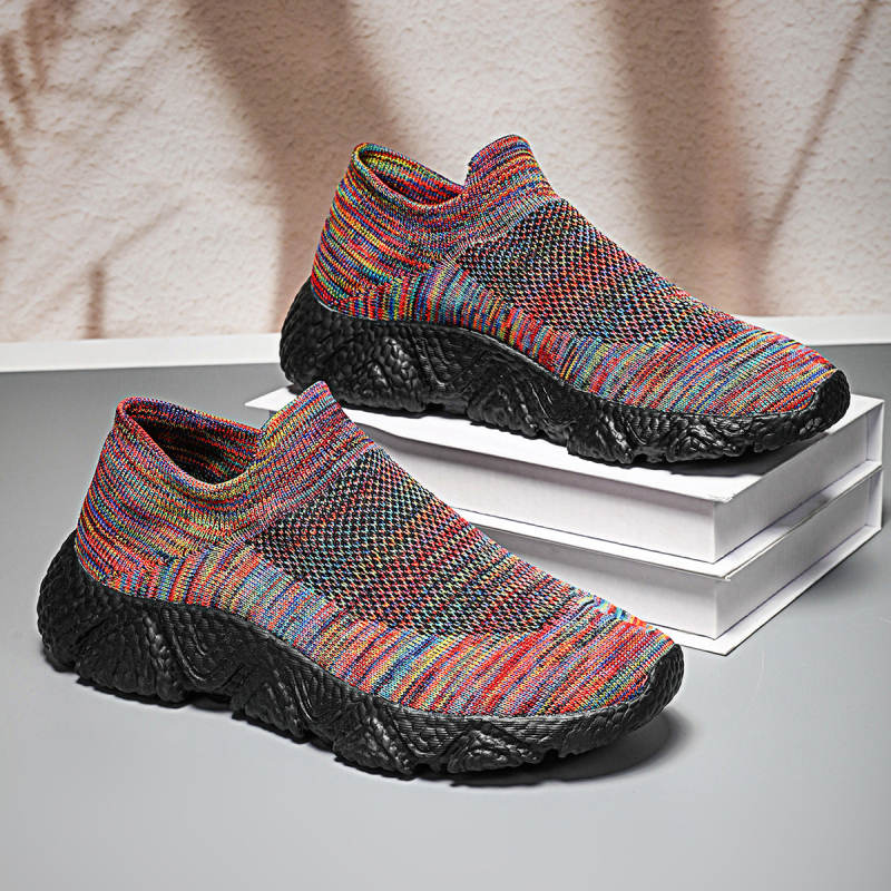 Директни продажби от фабриката за външна търговия Популярни мъжки обувки Големи размери Спортни камуфлажни плетени мрежести удобни дишащи ежедневни спортни обувки