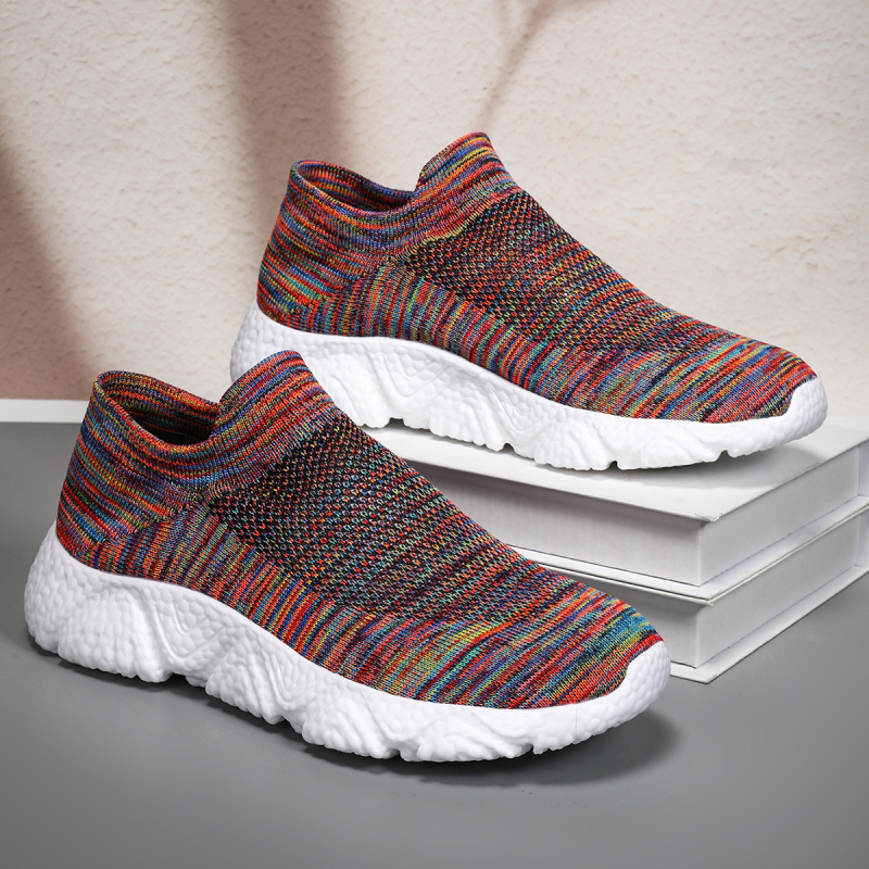 Директни продажби от фабриката за външна търговия Популярни мъжки обувки Големи размери Спортни камуфлажни плетени мрежести удобни дишащи ежедневни спортни обувки