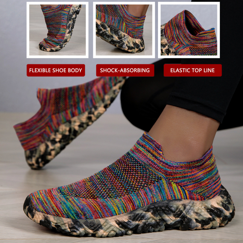 Директни продажби от фабриката за външна търговия Популярни мъжки обувки Големи размери Спортни камуфлажни плетени мрежести удобни дишащи ежедневни спортни обувки