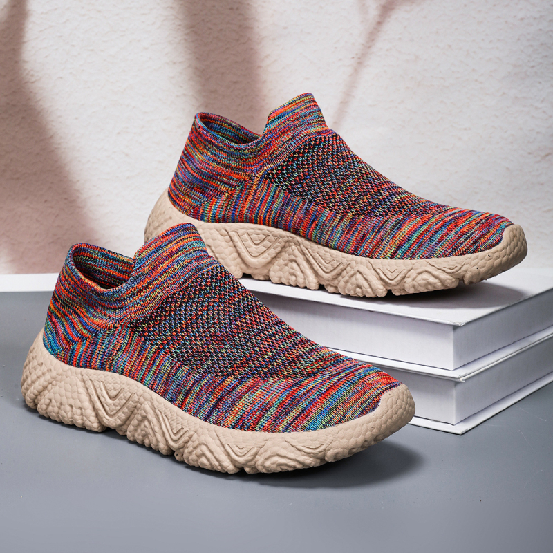 Директни продажби от фабриката за външна търговия Популярни мъжки обувки Големи размери Спортни камуфлажни плетени мрежести удобни дишащи ежедневни спортни обувки