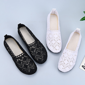 Sandale de vară cu goluri plate, respirabile, confortabile, casual, ultra ușoare, rezistente la uzură, antiderapante, pantofi de mamă, pantofi de fasole all-match pentru păr