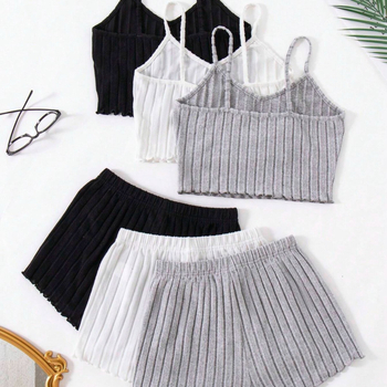 Σετ 2 τεμαχίων πιτζάμες Xiyin Hot για γυναίκες, Crossborder Explosions, Νέα προϊόντα, Ζεστά χονδρικής, Ευρωπαϊκά και Αμερικανικά ρούχα για το σπίτι, Pit Strip