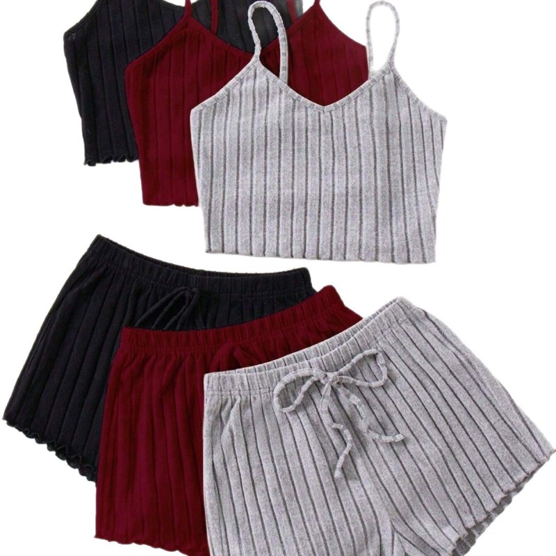 Xiyin vrući set od 2 pidžame za žene, prekogranične eksplozije, novi proizvodi, vruća veleprodaja, europska i američka kućna odjeća, Pit Strip