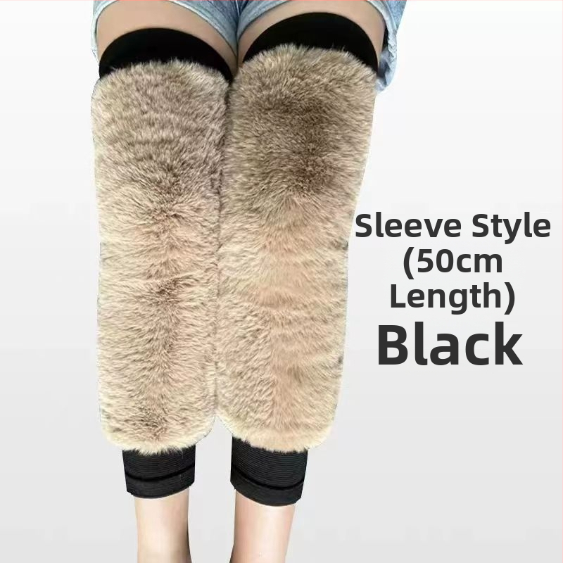 Genunchiere de iarnă din păr de cămilă, calde, rezistente la frig, pentru bărbați și femei, de vârstă mijlocie și vârstnici, căptușite cu fleece, îngroșate, rezistente la vânt, genunchiere, acoperă picioarele