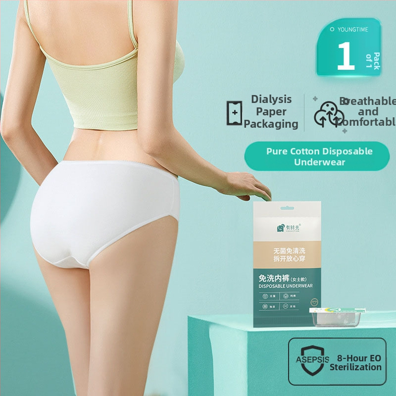 Ühekordselt kasutatav aluspesurinnahoidja Rinnahoidja Puhas puuvillane mugav pesuvaba eraldi pakendis reisivest jäljendamata