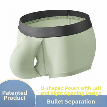 „Space Capsule“ vyriški atsparūs šautiniams apatiniams, vyriški U formos išgaubti, dideli maišeliai, modaliniai, personalizuoti, patogūs, kvėpuojantys bokseriai.