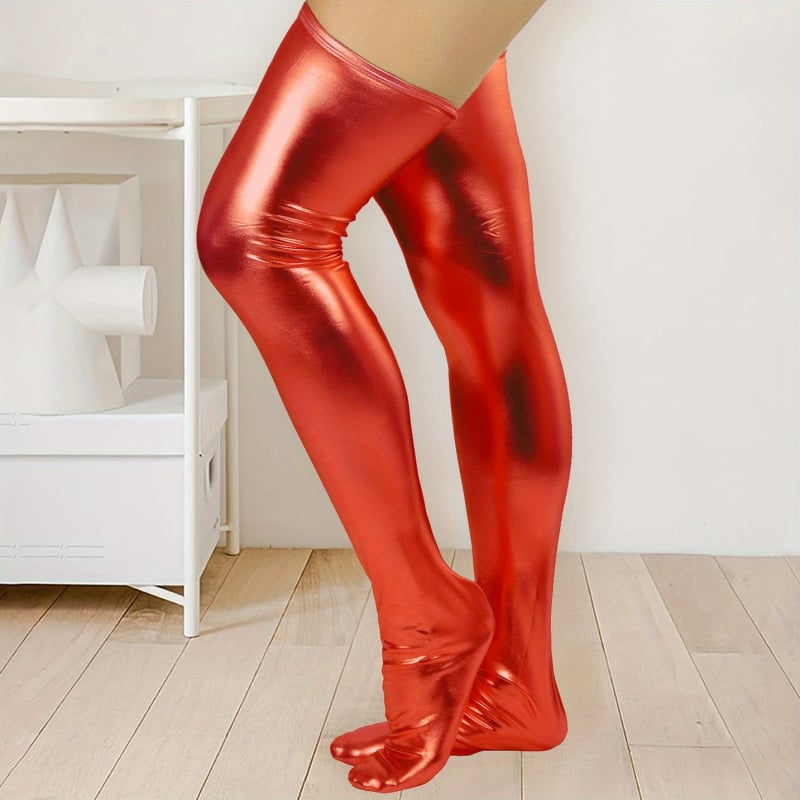 Нови семпли модни еластични тънки кожени чорапи от Европа и Съединените щати, ярки, лъскави, на едро