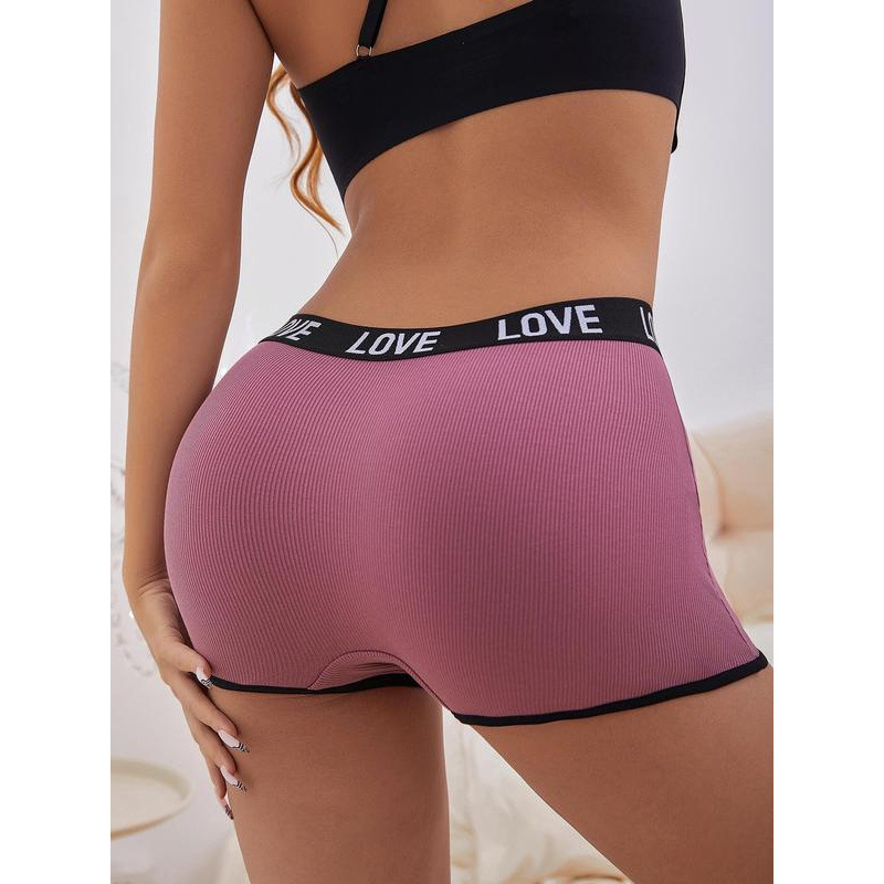 Moteriškos „Cross-Border“ stiliaus trumpikės su užrašu ant juostelių, minkštos.