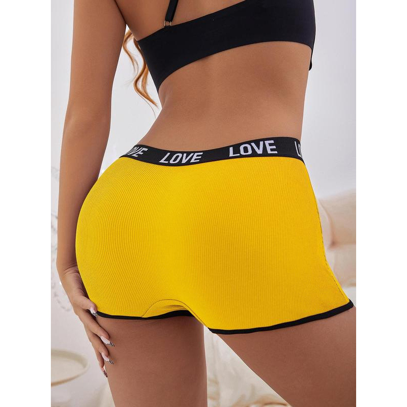 Moteriškos „Cross-Border“ stiliaus trumpikės su užrašu ant juostelių, minkštos.