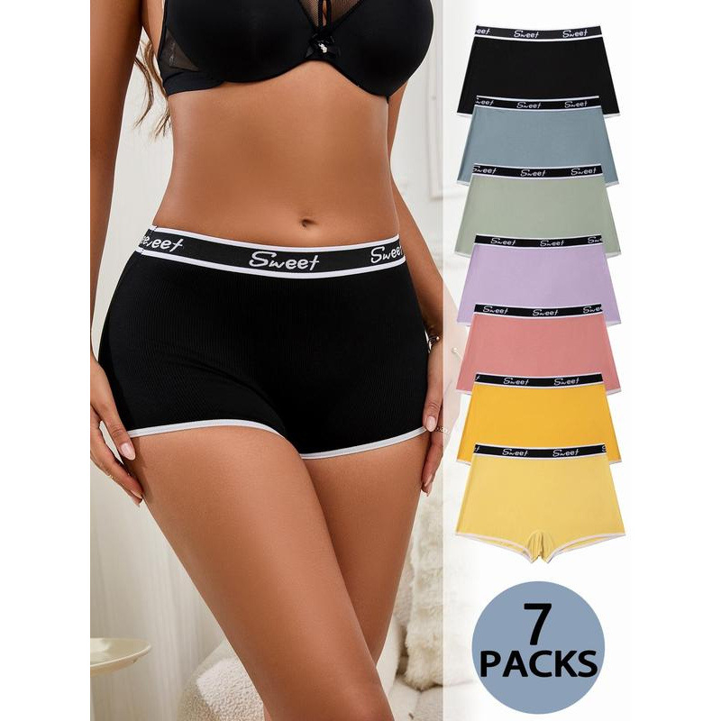 Moteriškos „Cross-Border“ stiliaus trumpikės su užrašu ant juostelių, minkštos.