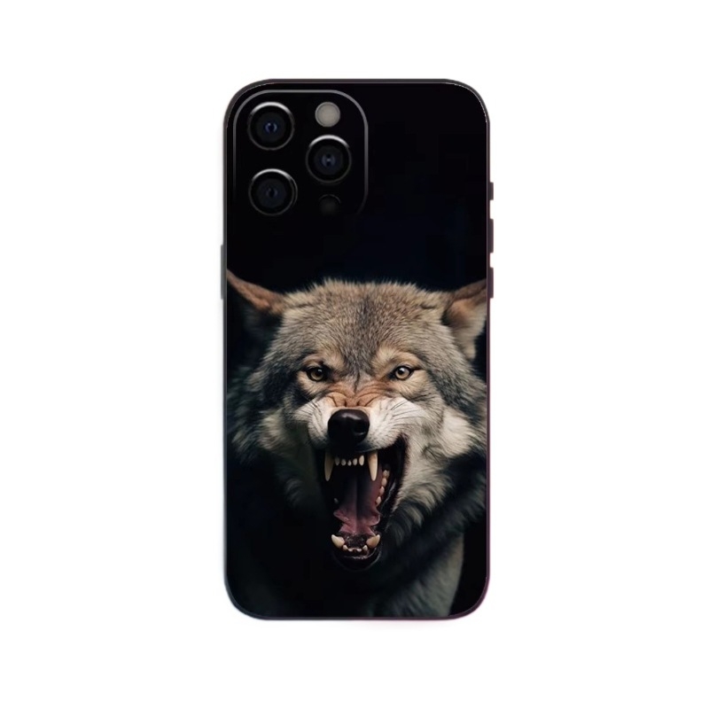 Potrivit pentru iPhone 16, carcasă de telefon mobil cu design Fang Wolf, Tiger, Leopard, 13, 14, 15, carcasă moale, animal, bestie, 13Pr