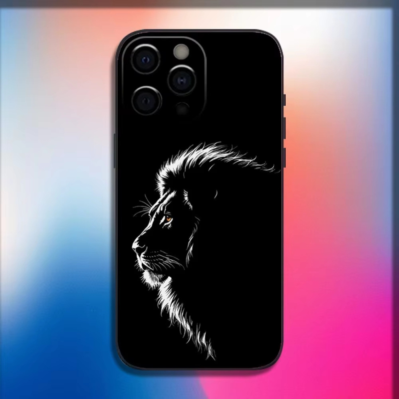 Potrivit pentru iPhone 16, carcasă de telefon mobil cu design Fang Wolf, Tiger, Leopard, 13, 14, 15, carcasă moale, animal, bestie, 13Pr