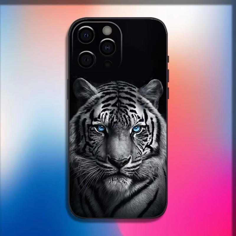 Potrivit pentru iPhone 16, carcasă de telefon mobil cu design Fang Wolf, Tiger, Leopard, 13, 14, 15, carcasă moale, animal, bestie, 13Pr