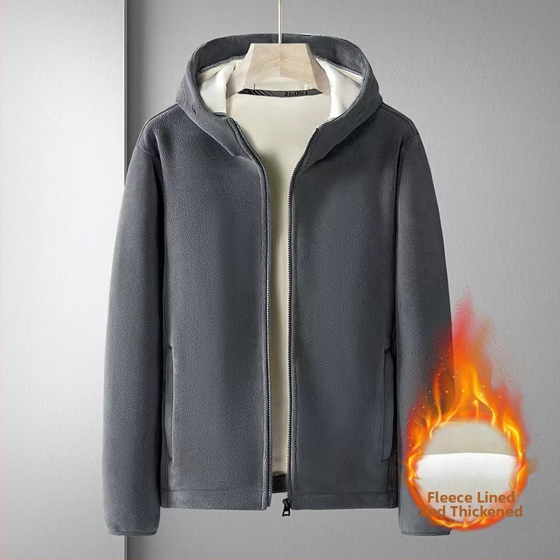 Φθινόπωρο/Χειμώνας 2024 Νέα Ζακέτα με Κουκούλα Wei Yi Ανδρικό Μπουφάν Wei Yi Olympic Velvet με Κουκούλα, Βαρέως Τύπου