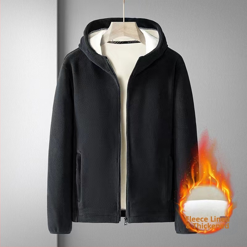 Φθινόπωρο/Χειμώνας 2024 Νέα Ζακέτα με Κουκούλα Wei Yi Ανδρικό Μπουφάν Wei Yi Olympic Velvet με Κουκούλα, Βαρέως Τύπου