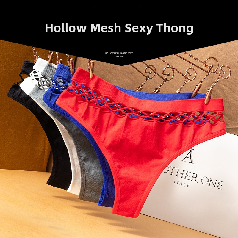 Секси мрежести дупки с изрязани спортни дамски триъгълни прашки за износ, фитнес, секси бельо, дамски безшевни дамски тениски