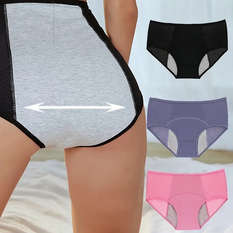 Piiriülese väliskaubanduse kõrge vöökohaga aluspesu hingava auguga naistele enne ja pärast menstruatsiooni lekkekindlad füsioloogilised püksid [8 värvi 10 jardi]]