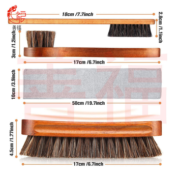 Aukštos klasės priežiūros masyvo medinis batų šepečių rinkinys odiniams batams, batų priežiūrai, pilnas šepečių valymo šepetys, arklio šerių šepetys, kostiumas