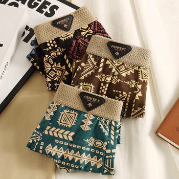 Amerikāņu tendences retro vīriešu apakšveļas personība Maiju apdrukāti kokvilnas vidukļa bokseršorti matu paaudze