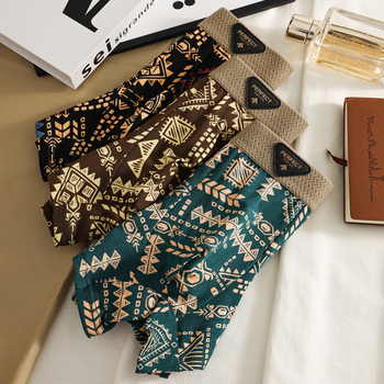 Amerikāņu tendences retro vīriešu apakšveļas personība Maiju apdrukāti kokvilnas vidukļa bokseršorti matu paaudze