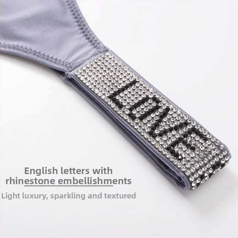 Европейски и американски секси тениски с ниска талия, модни прашки с кристали, спортни секси повдигащи ханша прашки, невидими тениски