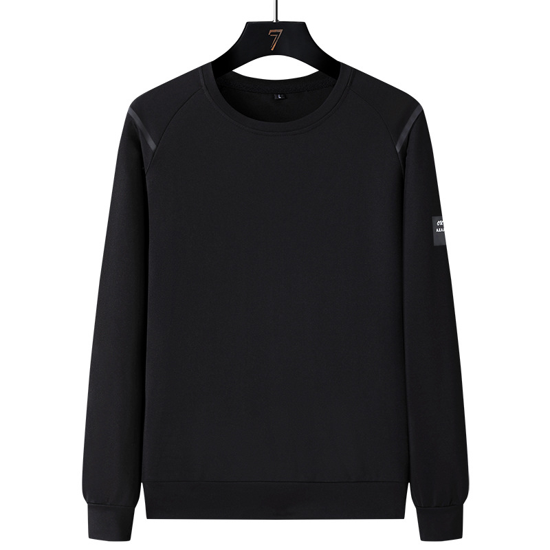 Vabaaja hea ümara kaelusega jakk, kardigan, sügisene pikkade varrukatega top-püksid, sõnadega, kolmeosaline meeste sportlik ülikond laos.