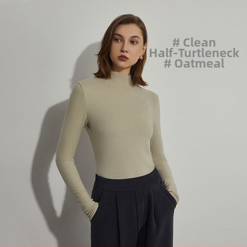 Ženska termalna odjeća za ljepotu kože s hijaluronskom kiselinom Derong za jesen i zimu 2024., nova majica s dugim rukavima i ovratnikom od kornjače