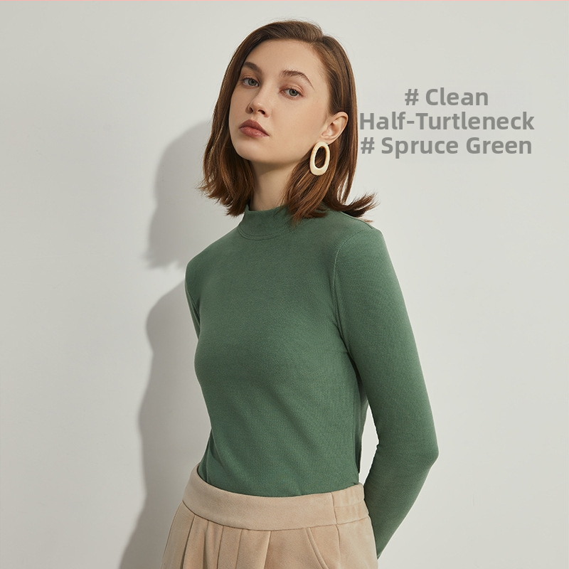 Ženska termalna odjeća za ljepotu kože s hijaluronskom kiselinom Derong za jesen i zimu 2024., nova majica s dugim rukavima i ovratnikom od kornjače