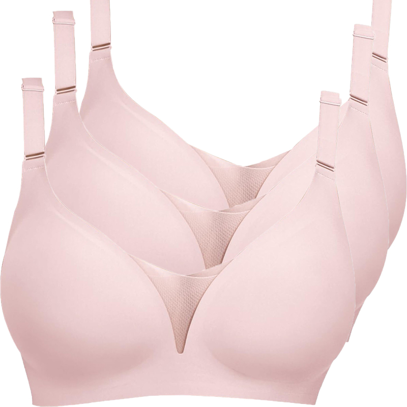 Lenjerie intimă transfrontalieră europeană și americană plus size fără sudură pentru femei, cu piept mic, adunate, subțire, adânc în V, lenjerie dintr-o singură piesă, fără cataramă din oțel pentru spate