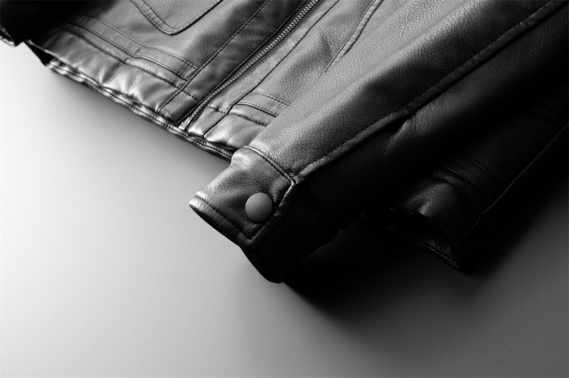 2024. aasta uus paksendatud sametist nahktagi, sügis- ja talvine meeste nahkriietus, PU-nahast kerge äriline vabaaja ruudukujuline krae, mood 100%