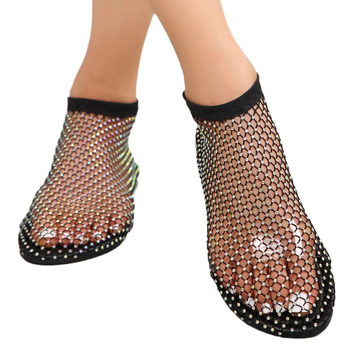 2025 m. naujos vasaros stiliaus europietiškos ir amerikietiškos didelių dydžių basutės su apvaliomis nosimis, seksualios didelių dydžių plokščiapadžiai bateliai su sienomis, deimanto formos iškirpte