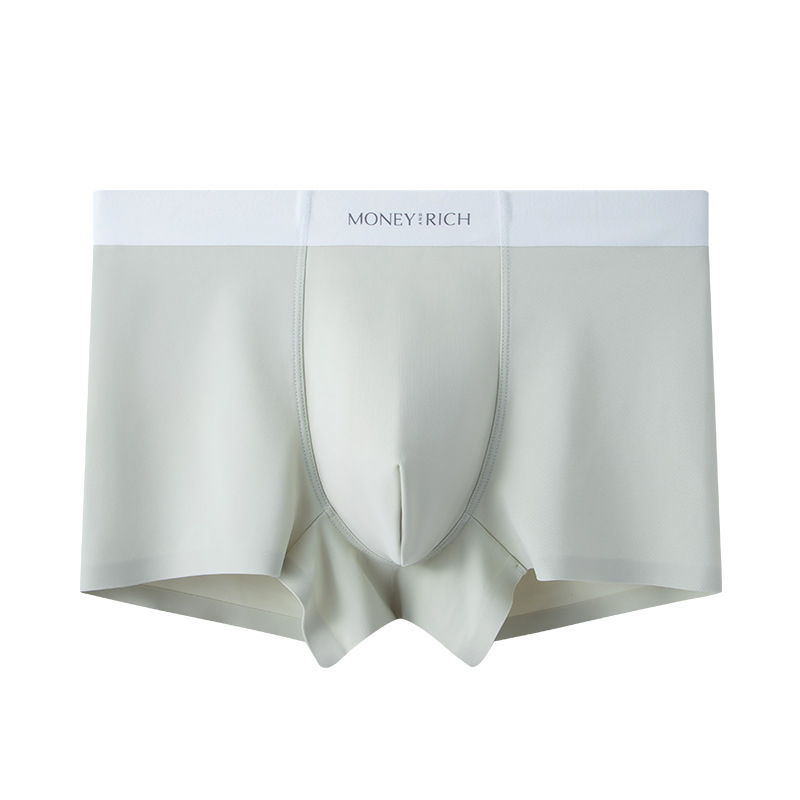 2025. gada vīriešu ledus zīda apakšveļa, kas atdzesē ādu, ir ļoti elastīga, sportiska, kaila, bezšuvju antibakteriālas bokseršorti vīriešiem.