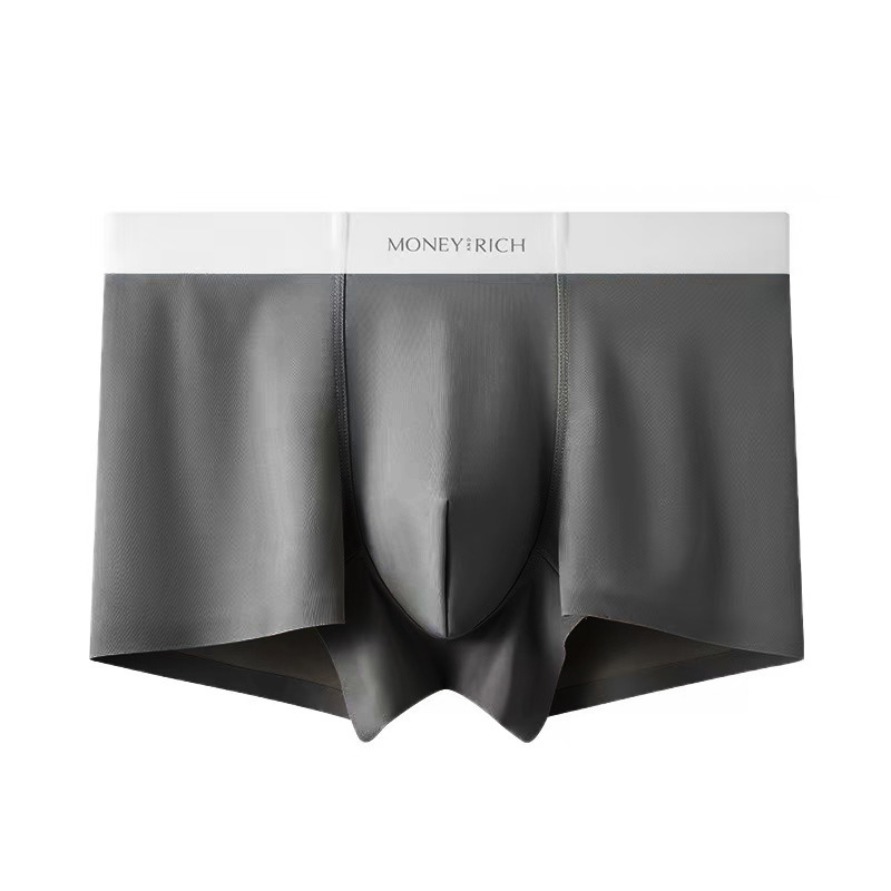 2025. gada vīriešu ledus zīda apakšveļa, kas atdzesē ādu, ir ļoti elastīga, sportiska, kaila, bezšuvju antibakteriālas bokseršorti vīriešiem.