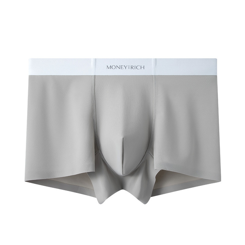 2025. gada vīriešu ledus zīda apakšveļa, kas atdzesē ādu, ir ļoti elastīga, sportiska, kaila, bezšuvju antibakteriālas bokseršorti vīriešiem.