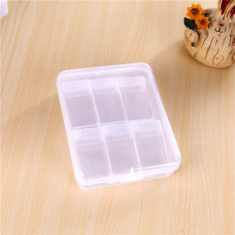 64 tinklelio deimantinių dažų papuošalų laikymo dėžutė nagų karoliukų stiklinių ryžių karoliukų dėžutė „pasidaryk pats“ aksesuarų dėžutė plastikinė dėžutė