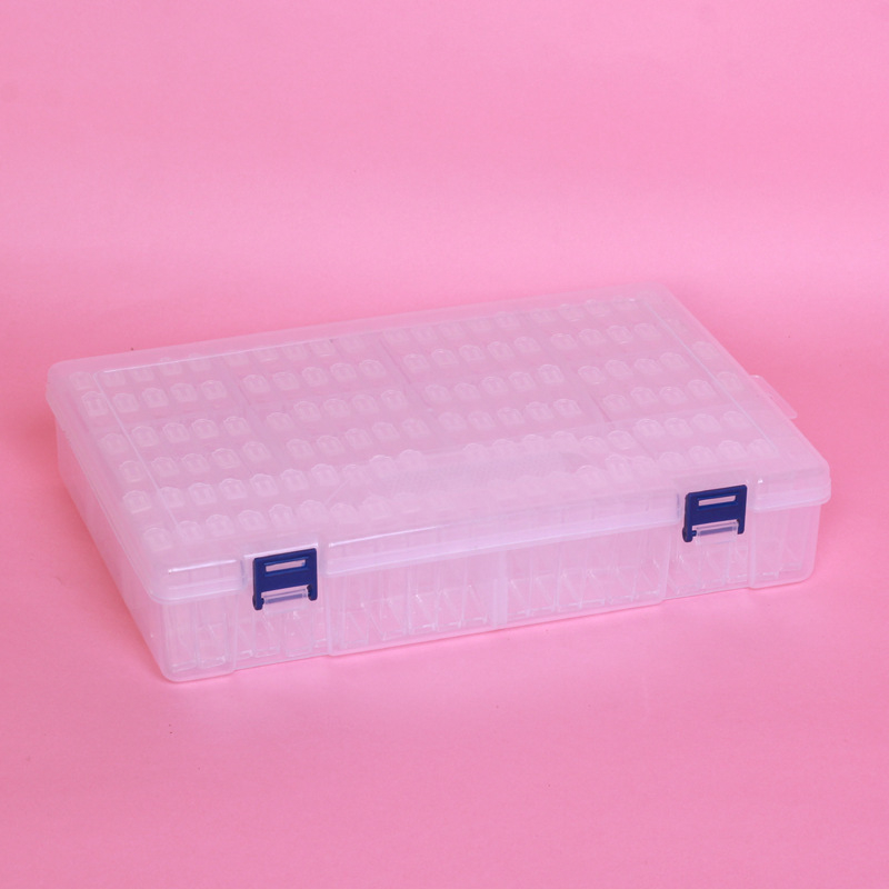 64 tinklelio deimantinių dažų papuošalų laikymo dėžutė nagų karoliukų stiklinių ryžių karoliukų dėžutė „pasidaryk pats“ aksesuarų dėžutė plastikinė dėžutė