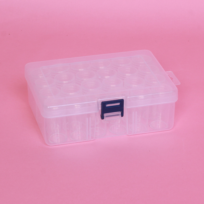 64 tinklelio deimantinių dažų papuošalų laikymo dėžutė nagų karoliukų stiklinių ryžių karoliukų dėžutė „pasidaryk pats“ aksesuarų dėžutė plastikinė dėžutė