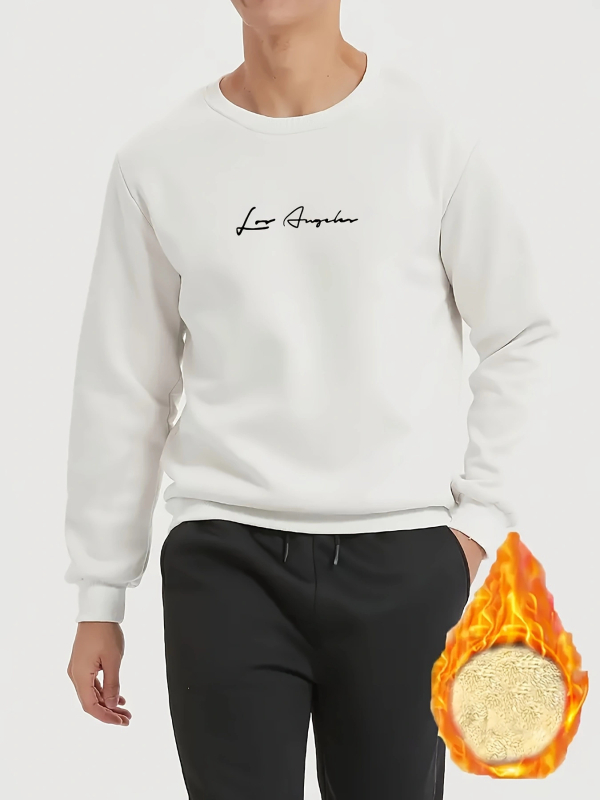 Ofertă specială transfrontalieră pentru noul pulover de primăvară 2025, cu imprimeu de litere englezești, guler rotund, casual, lejer, cu căptușeală din fleece.