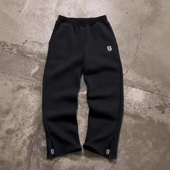 Tarpvalstybinės Europos ir Amerikos retro y2k gatvės tendencijos hiphopo laisvo juosmens užtrauktuku dizaino laisvos, vientisos spalvos sportinės laisvalaikio kelnės