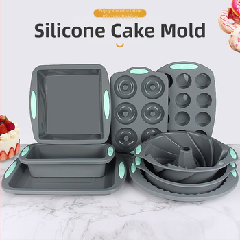 Küpsetusvorm silikoonist kahevärviline koogivorm silikoonist šifoonist küpsetusplaat Mafeni tassi röstsaia vorm sõõrikuvorm
