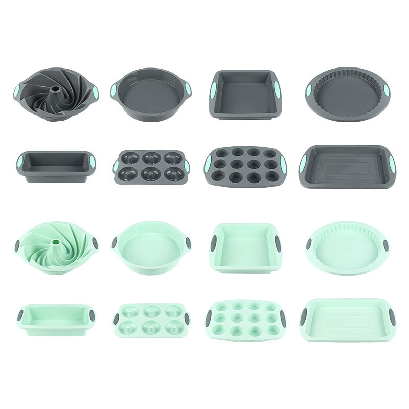 Küpsetusvorm silikoonist kahevärviline koogivorm silikoonist šifoonist küpsetusplaat Mafeni tassi röstsaia vorm sõõrikuvorm