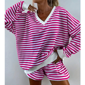 Γυναικεία Πιτζάμα Δύο Τεμαχίων, Πλεκτή, Μακρυμάνικη, Αθλητική, Ψηλόμεση, Μακρυμάνικη, Ευρωπαϊκή και Αμερικανική Πιτζάμα Μέσης Ανατολής του 2025