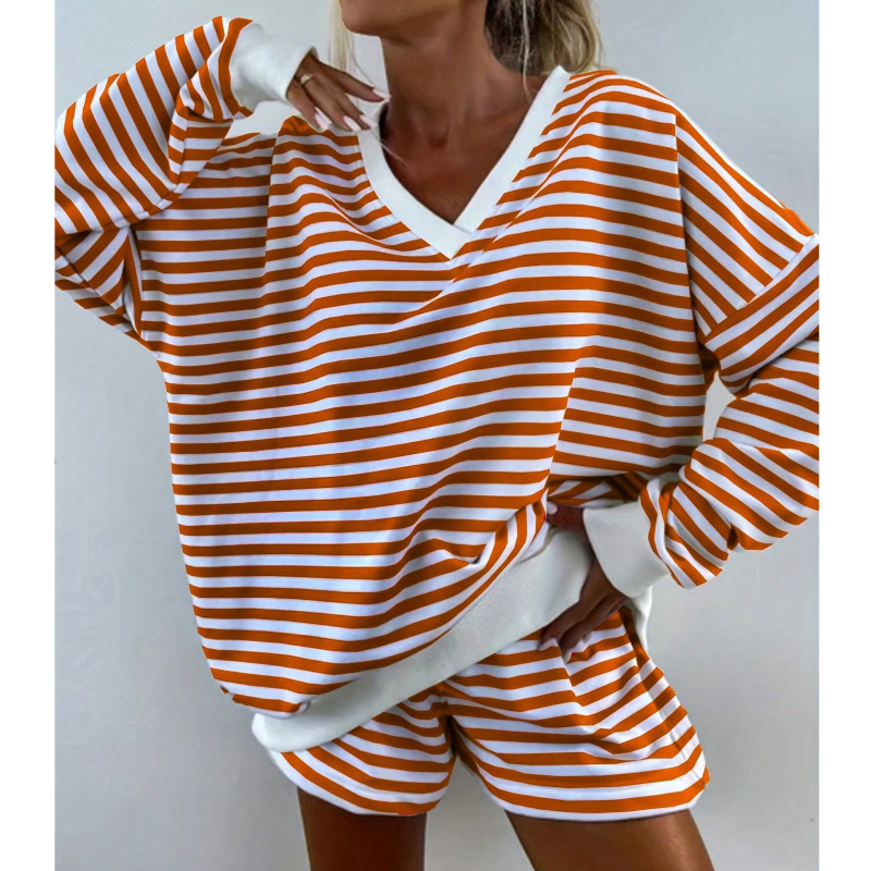 Γυναικεία Πιτζάμα Δύο Τεμαχίων, Πλεκτή, Μακρυμάνικη, Αθλητική, Ψηλόμεση, Μακρυμάνικη, Ευρωπαϊκή και Αμερικανική Πιτζάμα Μέσης Ανατολής του 2025