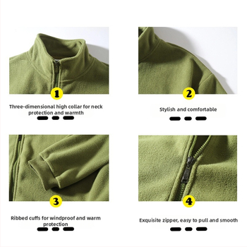 Есенно-зимен нов мъжки костюм с поларена подплата, удебелен суитчър, поларено яке, свободен цип, модерен фитнес топ