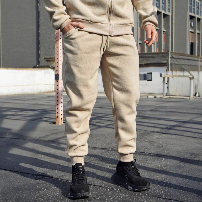 Őszi és téli új férfi öltöny, polár béléssel, vastagított pulóver, polár kabát, laza cipzár, divatos fitneszfelső