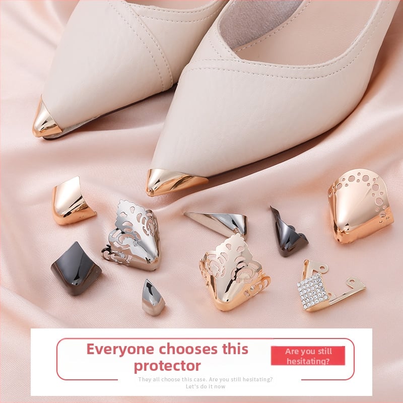 Pantof vârf protector capac anti-lovitură cap metalic anticearcan tocuri înalte cap ascuțit pantofi din piele pentru femei uzură reparare artefact