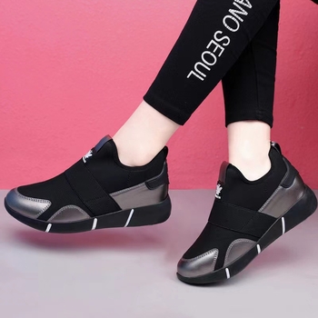 Ženske cipele za proljeće i jesen, prozračna mreža, mekani potplat, svestrane kožne cipele za hodanje, lijene cipele bez nazuvanja, velika veličina