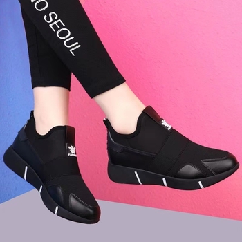 Ženske cipele za proljeće i jesen, prozračna mreža, mekani potplat, svestrane kožne cipele za hodanje, lijene cipele bez nazuvanja, velika veličina