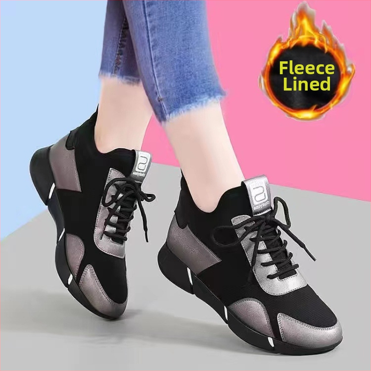 Ženske cipele za proljeće i jesen, prozračna mreža, mekani potplat, svestrane kožne cipele za hodanje, lijene cipele bez nazuvanja, velika veličina